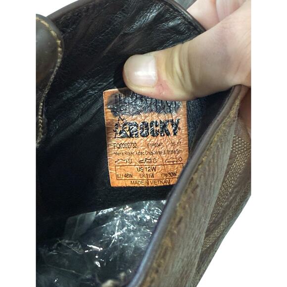 Rocky Men's Original Ride Roper Western Boot Aztec Crazy Horse Size 12W - Picture 6 of 10